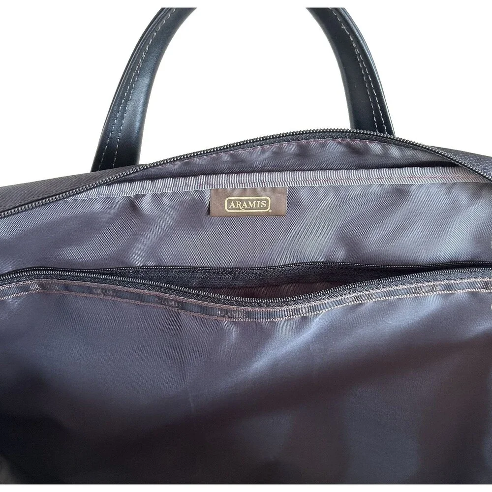 Ace Aramis Men Black Nylon Laptop Business Bag Top Handle NEW No Shoulder Strap